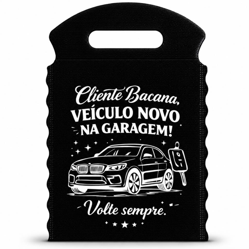 Kit 100 Lixo Car Preto - Arte Cliente Bacana Estampa Pronta (PRODUTO NÃO É PERSONALIZADO)