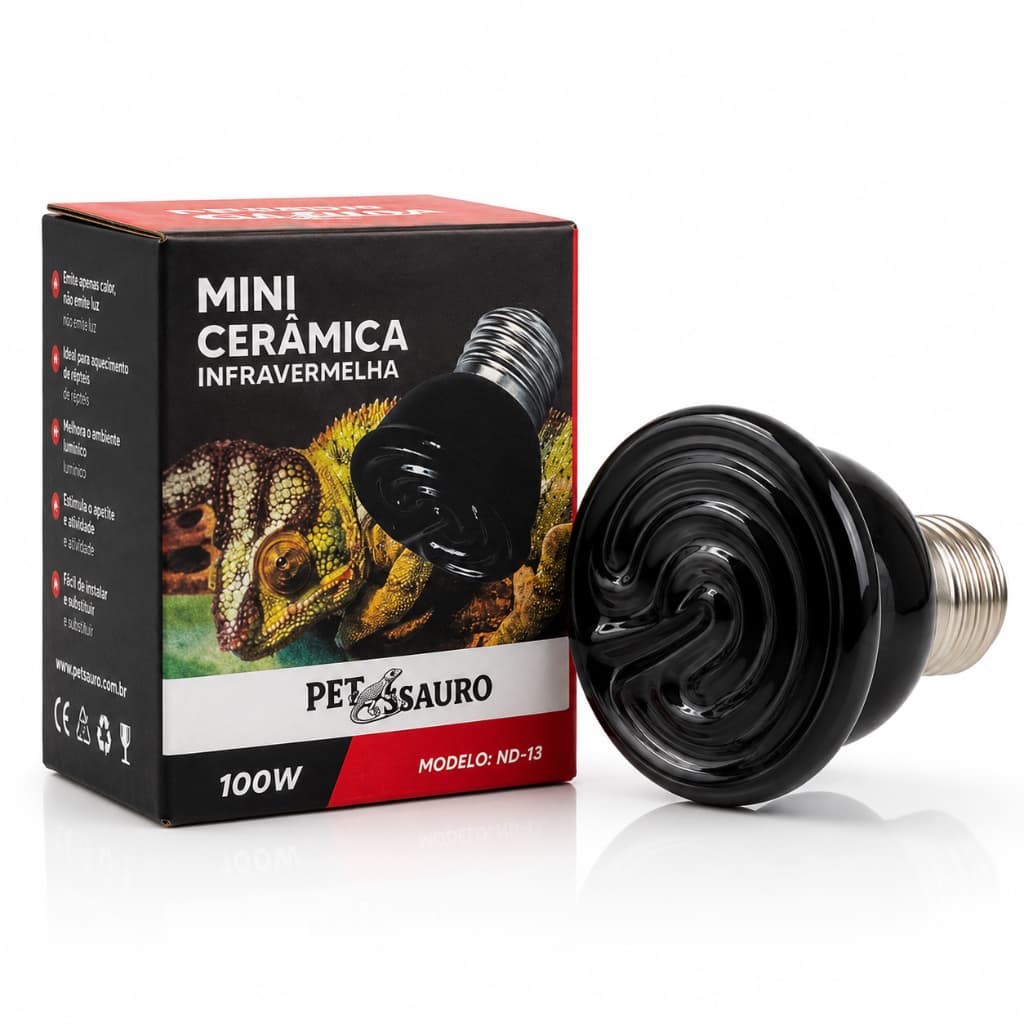 Lâmpada De Calor Para Répteis Terrário Mini Aquecimento E27 60W 100W