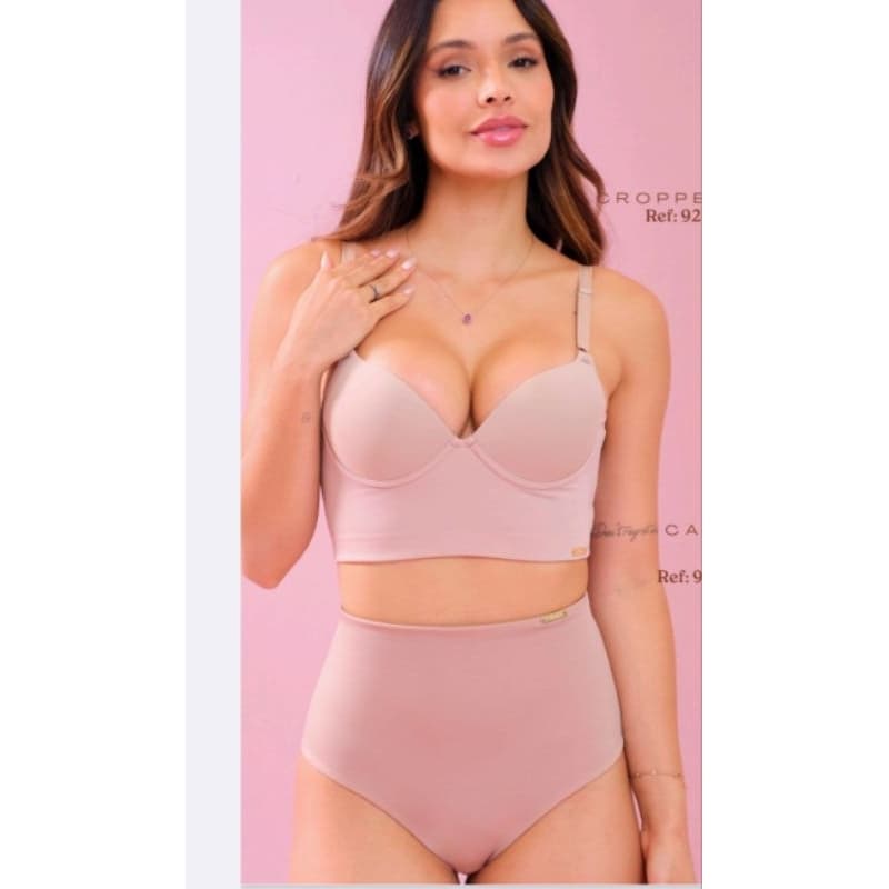 sutia croppd  material excelente super reforçado com aro e enchimento  preto e nude.G,GG,