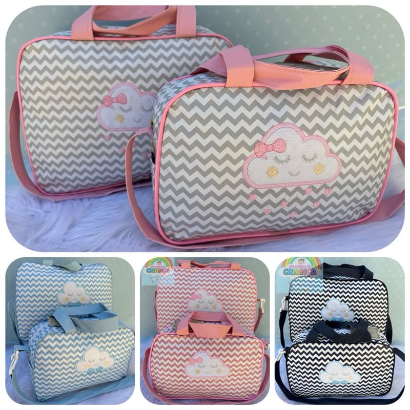 Bolsa maternidade de luxo kit com 02 bolsas na promoção