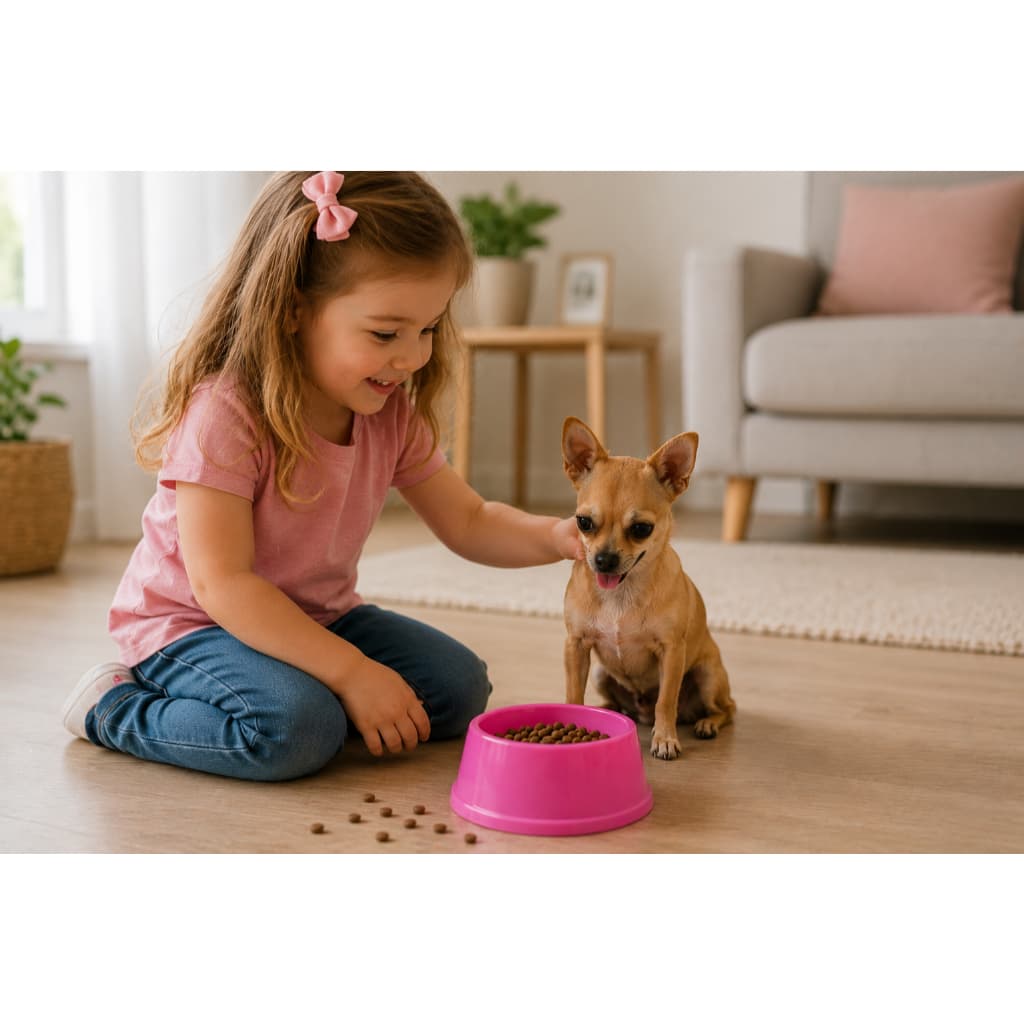 Comedouro ou Bebedouro P Rosa para Cachorro - 300ml - BPA free