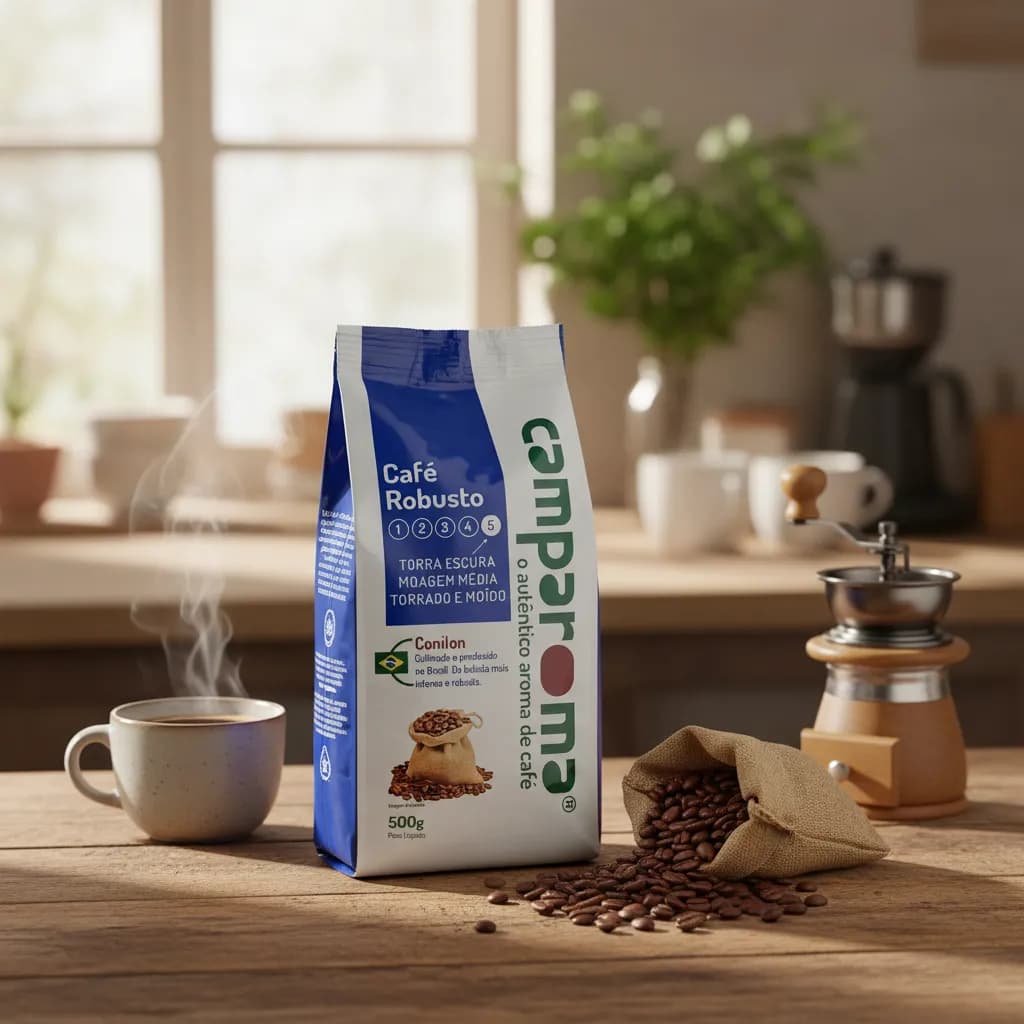 Café Conilon Camparoma Robusto Torrado e Moído