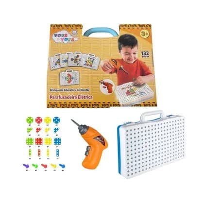 Brinquedo De Montar Parafusadeira Elétrica De 132 pçs - Toys & Toys