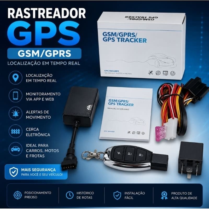 Rastreador GPS Veicular TK-311C - Localização em Tempo Real e Alarme Múltiplo