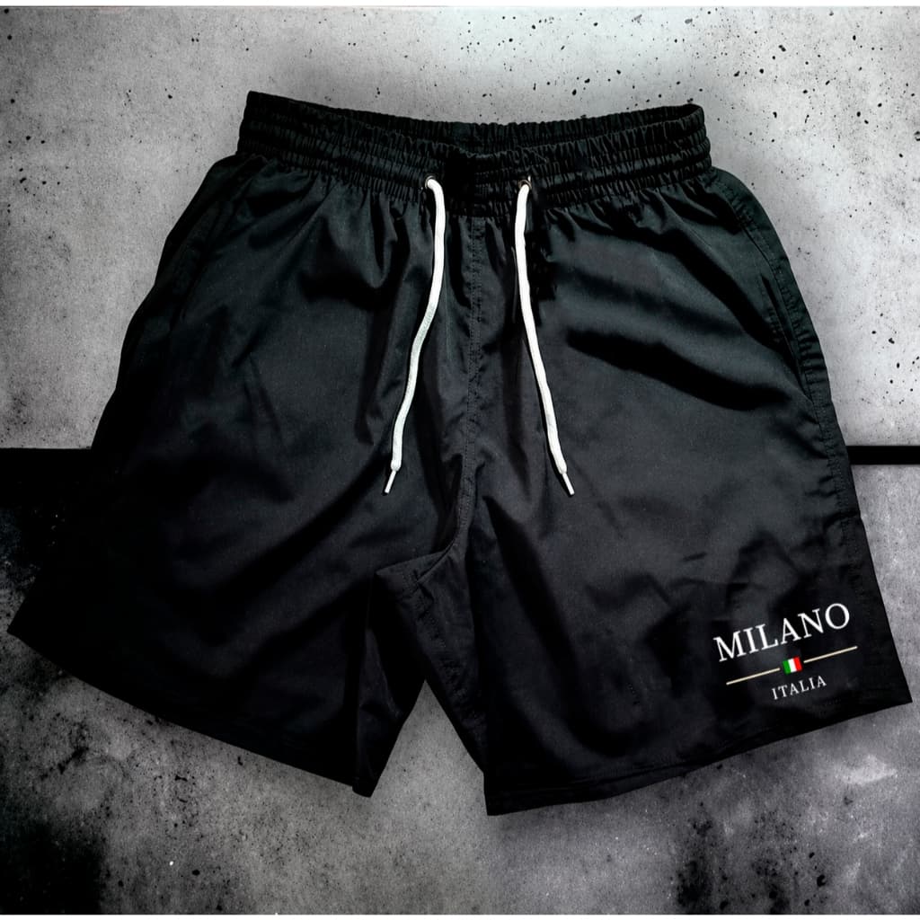 Short Masculino Tactel Bermuda Masculina Mauricinho Milano Leve Praia Academia Casual Confortável