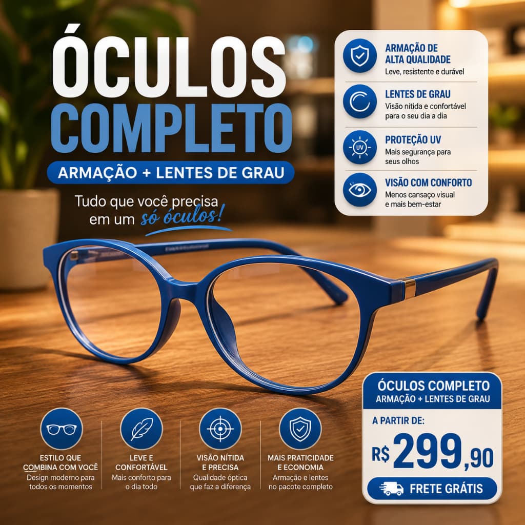 Par Lentes (Visão Simples) Monofocais ⭐colocar seu grau - Miopia - Hipermetropia - Astigmatismo.