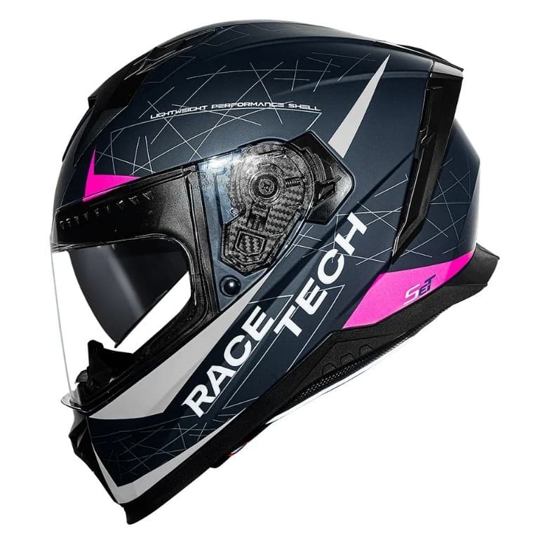 CAPACETE RACE TECH VOLT SET FOSCO AZUL/ROSA VISEIRA SOLAR QUALIDADE LANÇAMENTO
