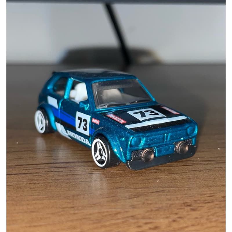Carrinho Miniatura ‘73 Honda Civic Custom Azul Hot Wheels - Loose