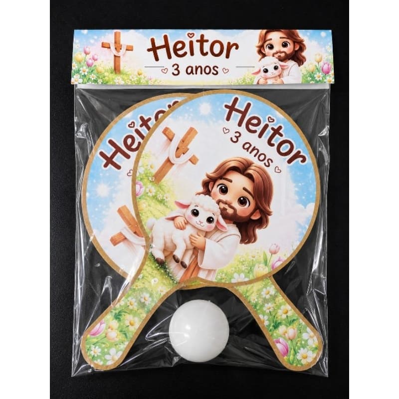 Kit 5 Pares Raquetes de ping pong Lembrancinha personalizada Festa Infatil