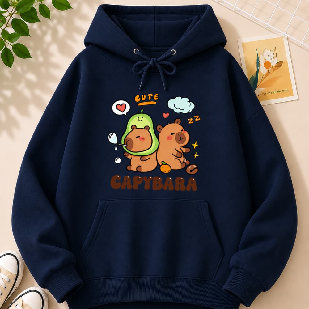 Moletom Canguru Infantil Capivara Cute Menina Menino Premium