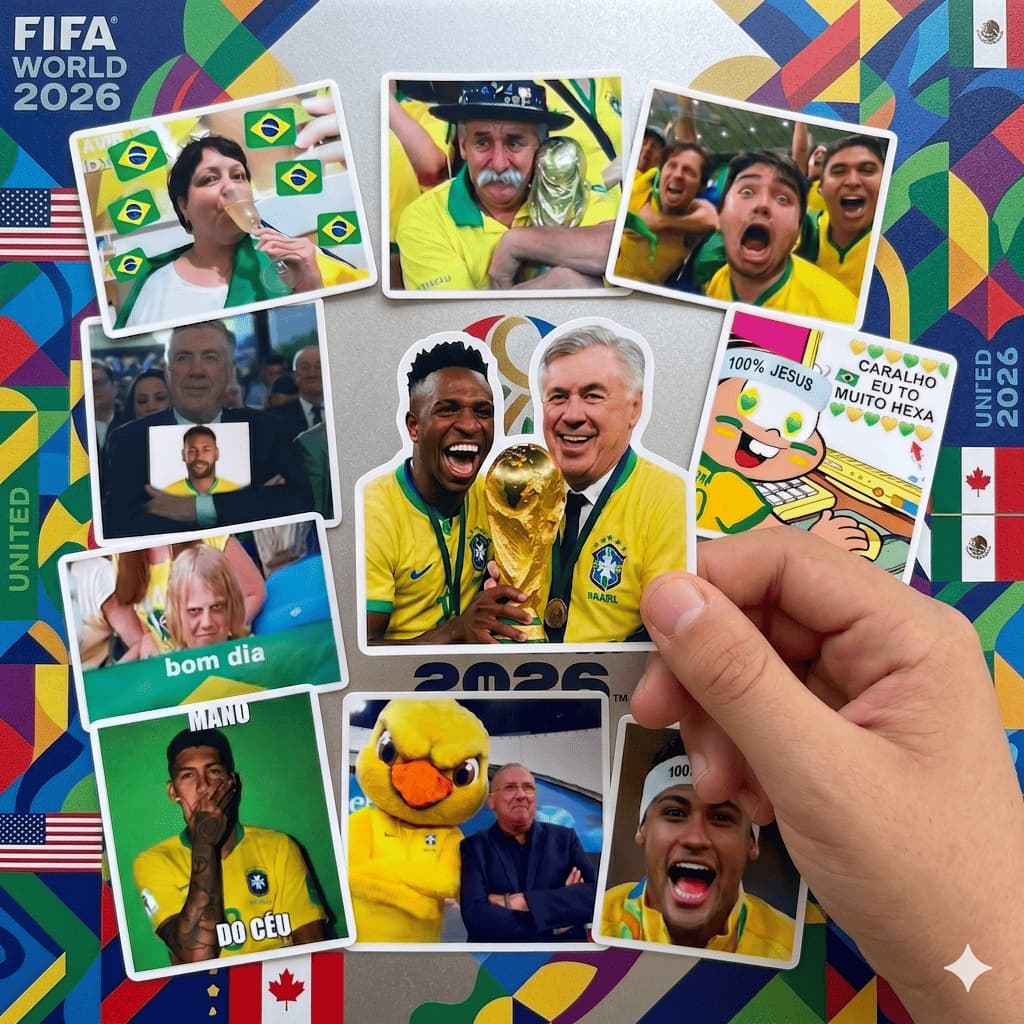 30 Figurinhas MEMES DA COPA 2026 Adesivos Diversos de Memes Famosos da Copa do Mundo DIVERSÃO GARANTIDA PRA GALERA!