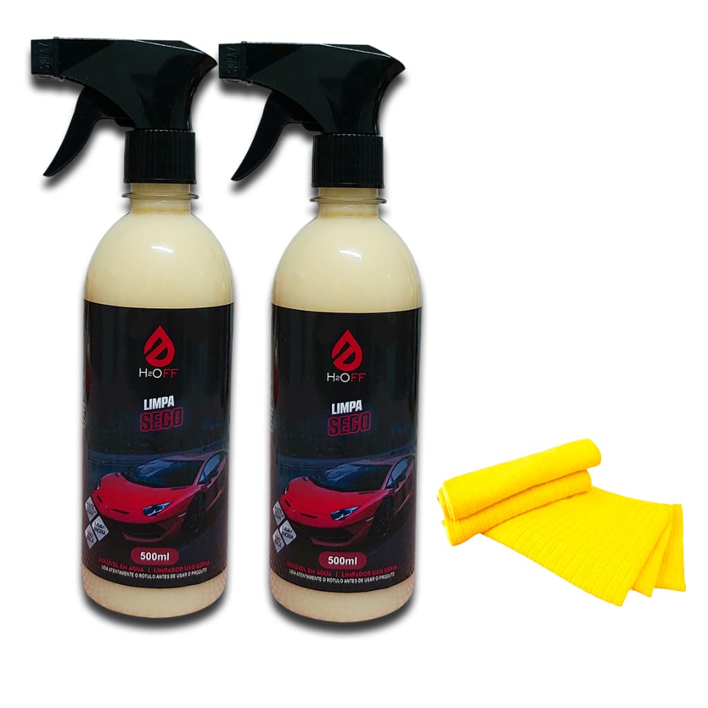 Produto para Lavar Carro A Seco 2 Und. 500ml - 1 Pano Especial Faça Vc Mesmo