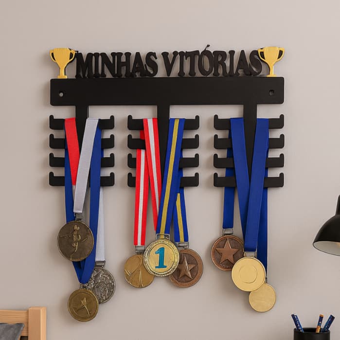 Porta Medalhas Minhas Vitórias Exiba Suas Conquistas Enfeite