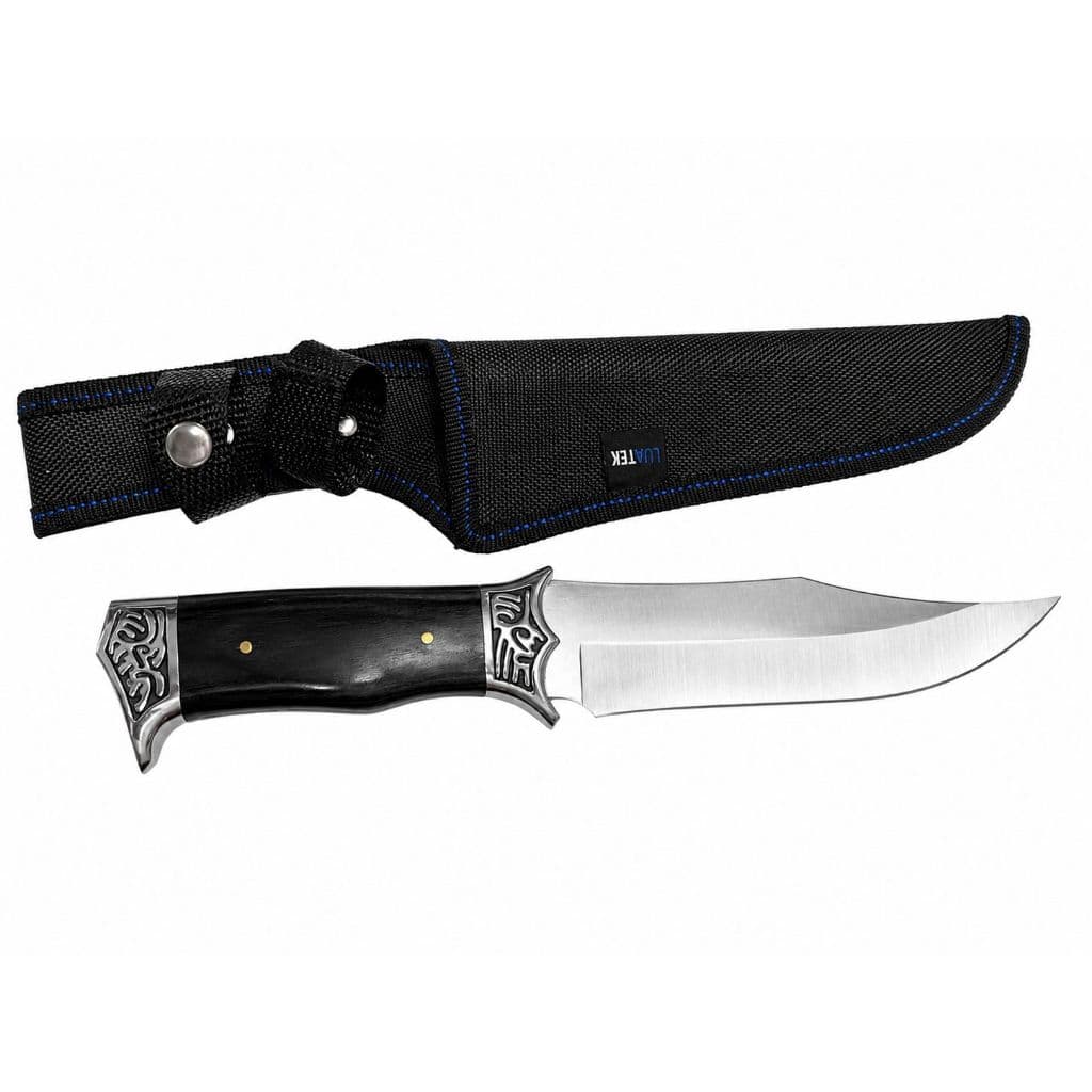 Faca De Caça Pesca Churrasco Luxo Fulltang Militar Inox A127 Com Bainha