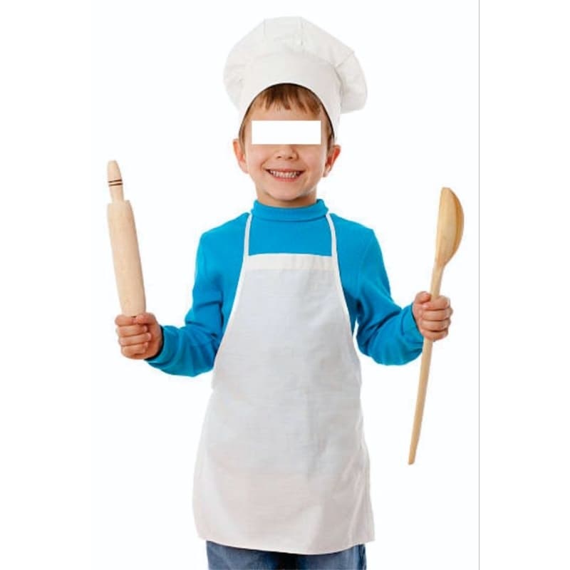 10 Avental Infantil + Touca Chef Branca
