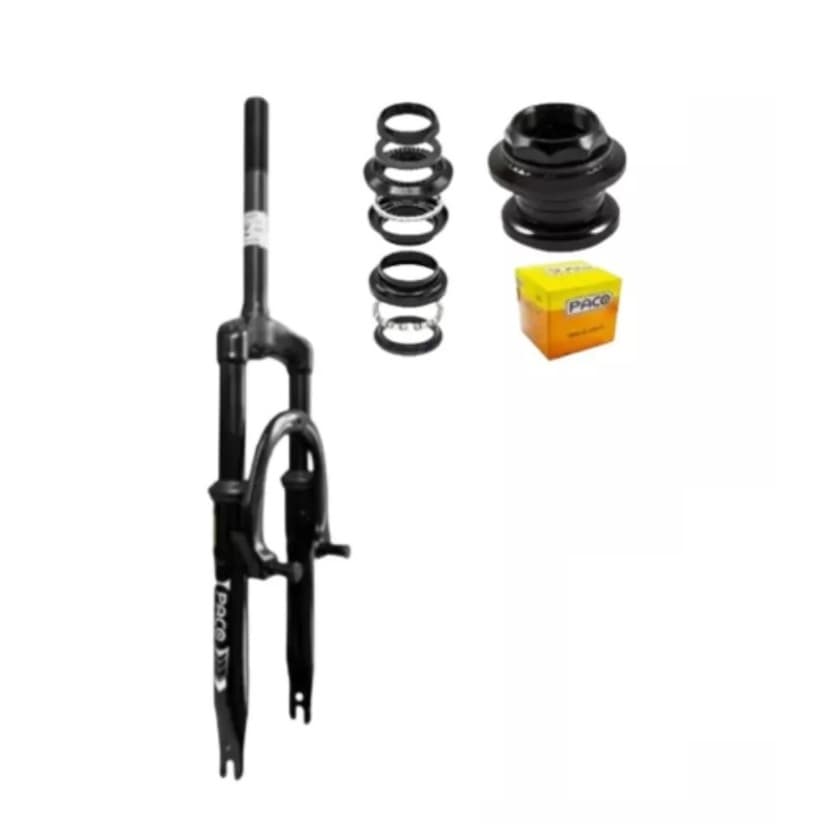 Garfo Suspensão Bike Aro 20 Standard 21,1mm V-Brake Amortecedor Infantil + Jogo Direçao