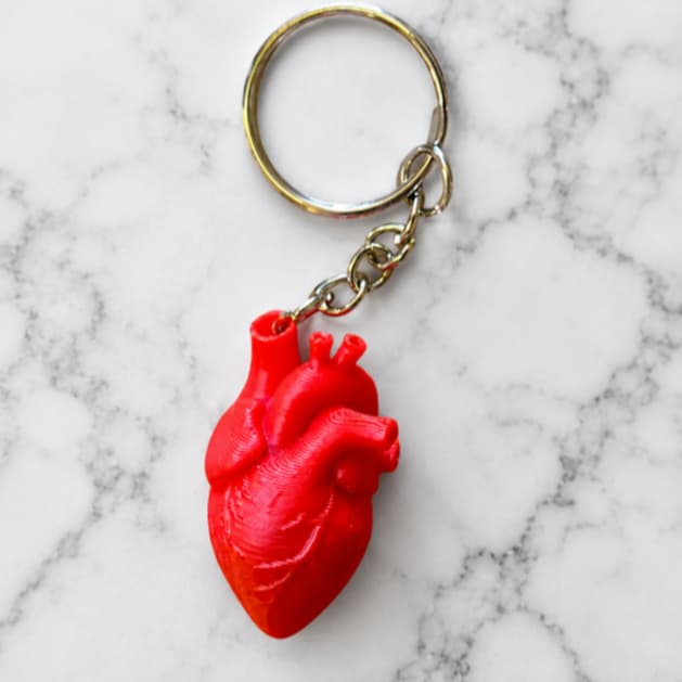 Chaveiro Coração Anatômico 3D Realista | Chaveiro Criativo Medicina Enfermagem Anatomia Humana | Presente Personalizado