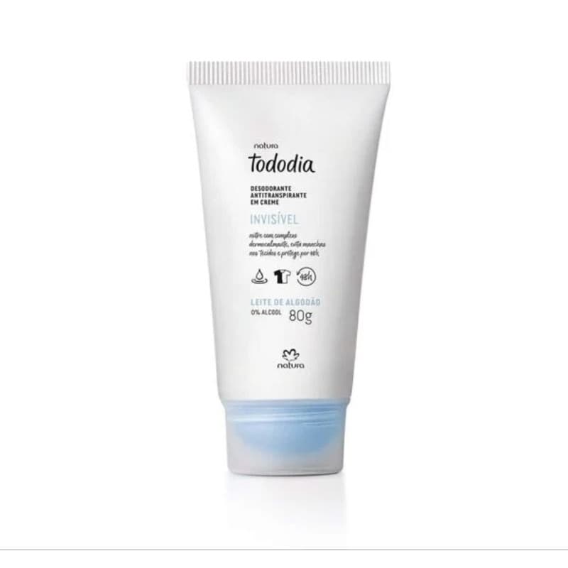 Desodorante Antitranspirante em Creme Natura Tododia Leite de Algodão