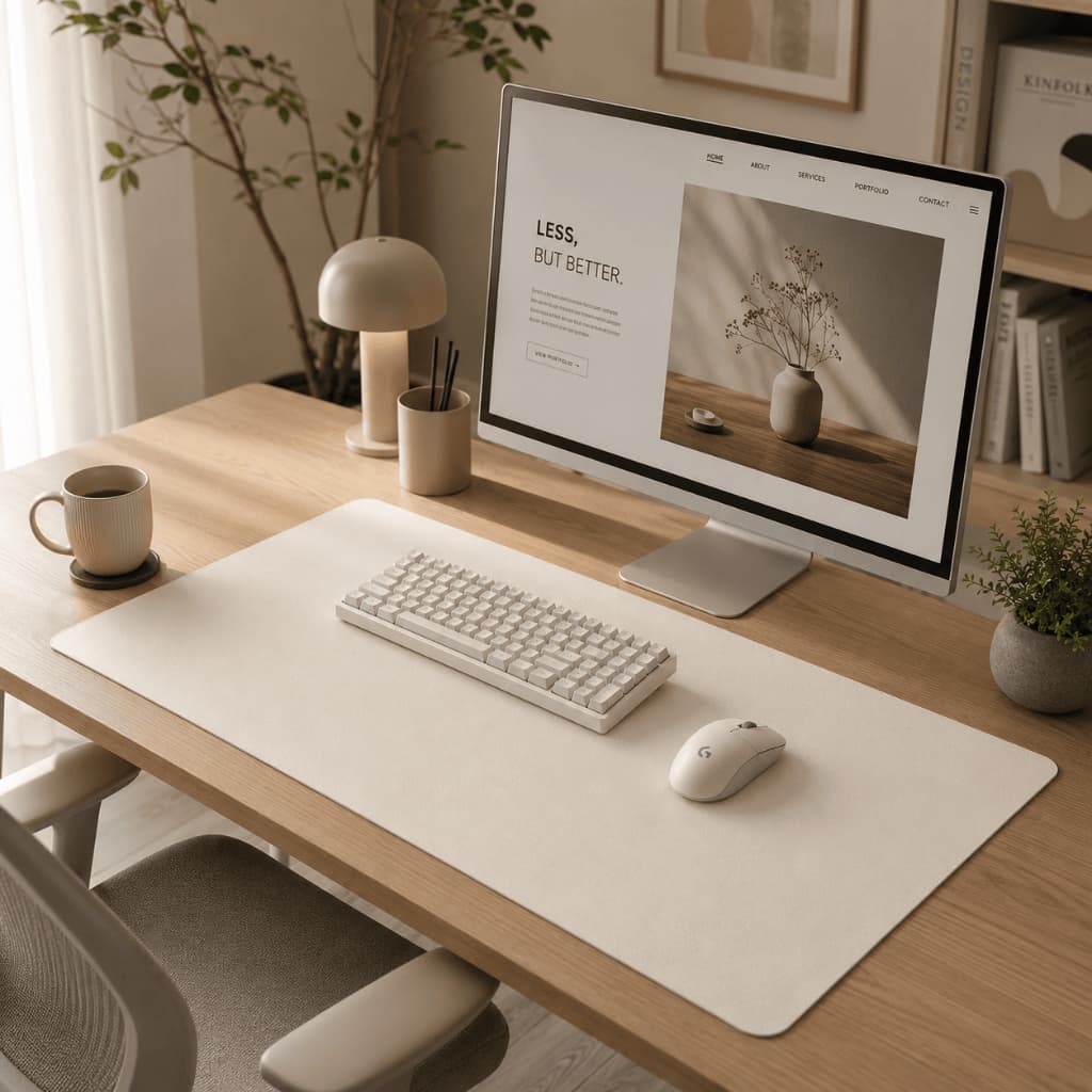 Base Desk Pad Grande Couro Ecológico Para Mesa Escritório e Computador Acessório Escritório