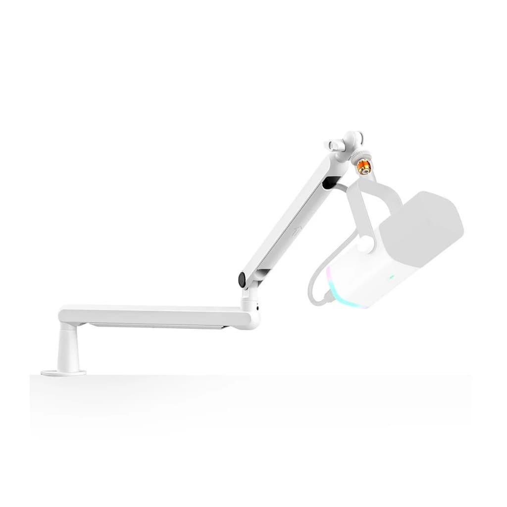 Suporte Para Microfone Profissional Fifine Bm88 Boom Arm Braço Articulado Branco Compatível Com A6v A8 Am6 Am8 K688