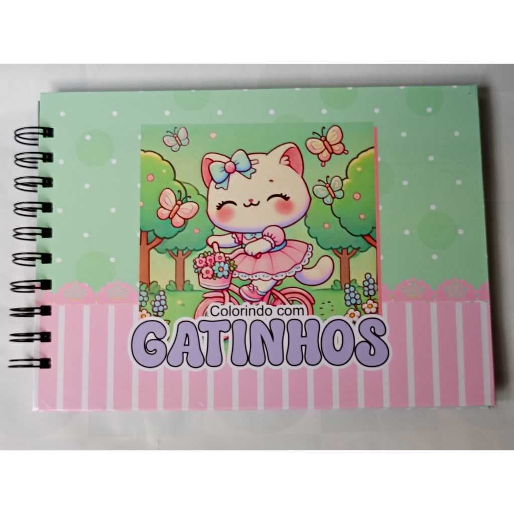 LIVRO DE COLORIR | CAPA DURA | GATINHOS | 50 DESENHOS