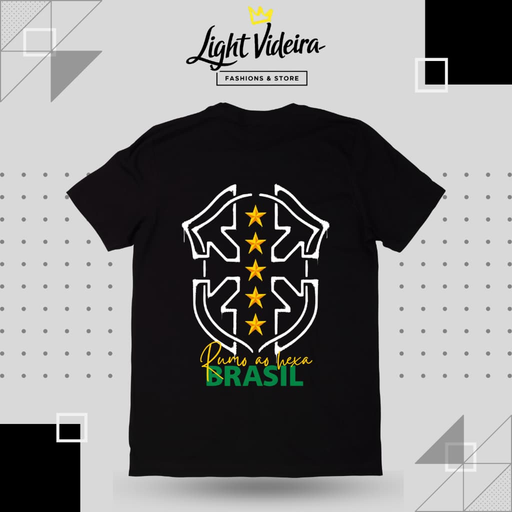 Camisa do Brasil, Camiseta Bandeira do Brasil, Blusa da Seleção Brasileira, Estilosa, Unissex , Cores, Algodão Premium