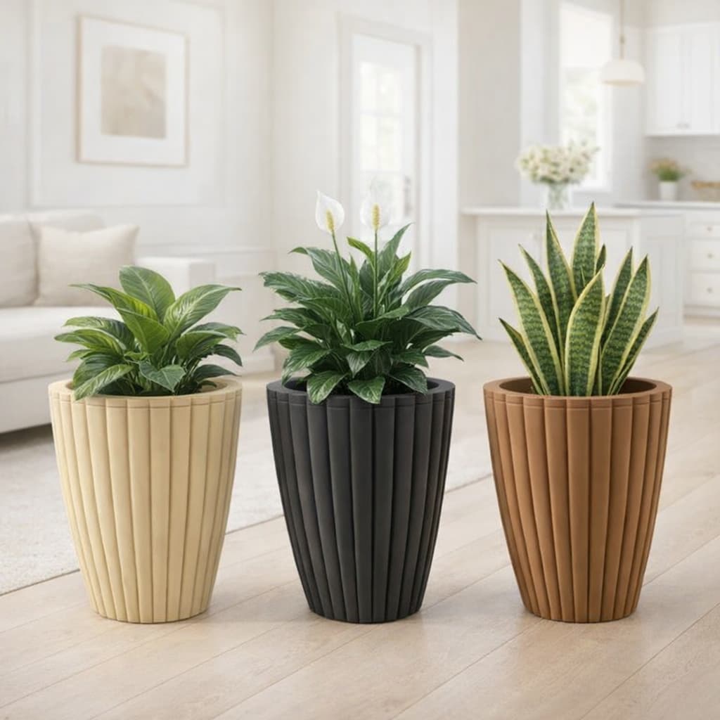 Vaso Plantas Flores Artificial Resistente Estilo Coluna Romana Decoração Ambiente Casa Quintal