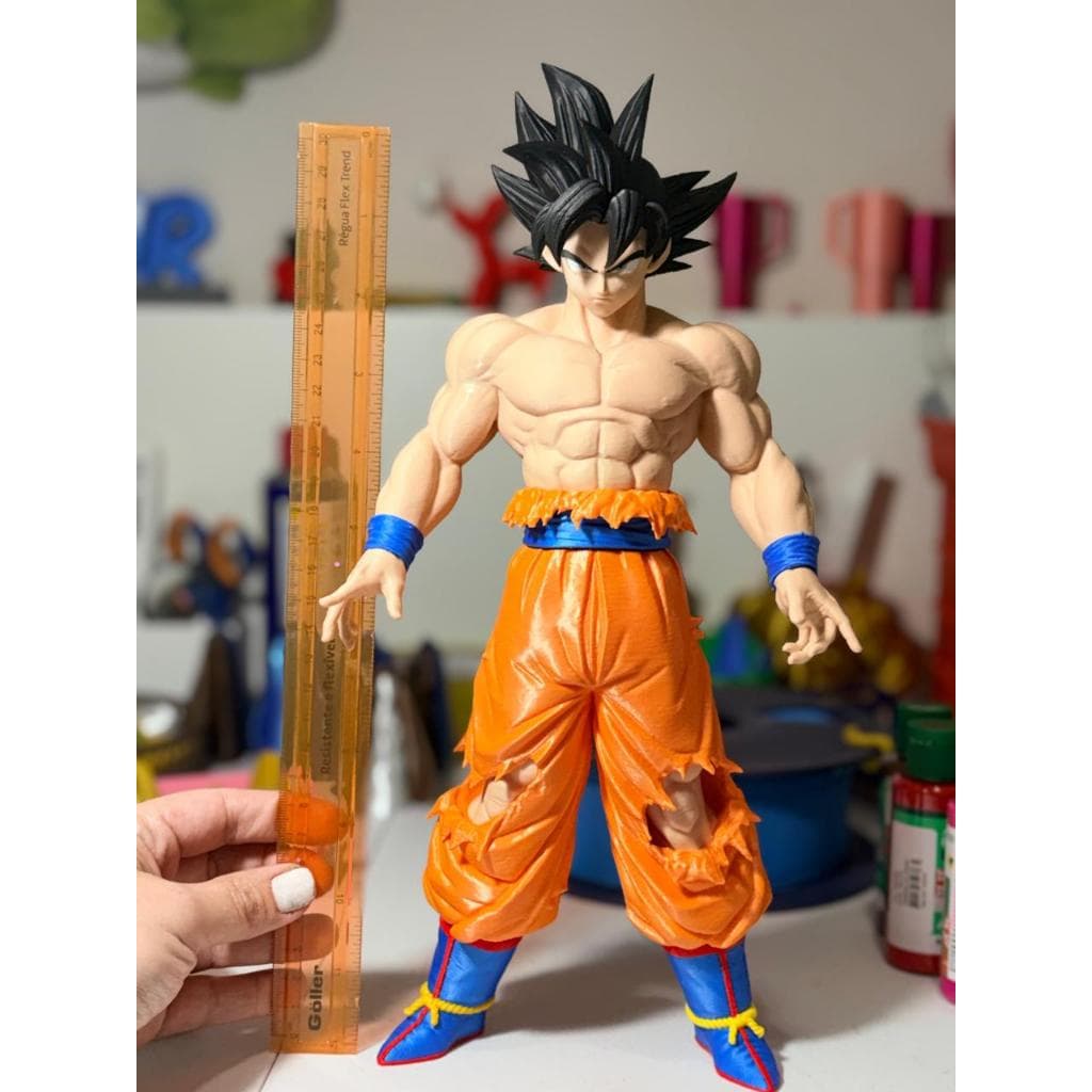 GOKU IMPRESSÃO 3D GOKU COLECIONAVEL BONECO GOKU GRANDE 32CM