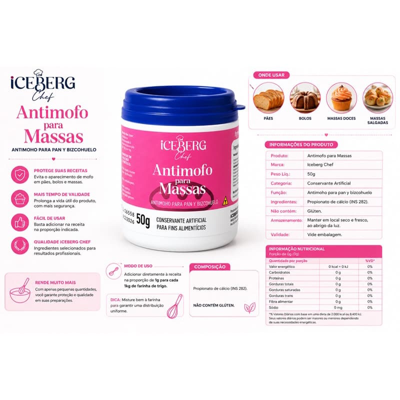 Antimofo Para Massas 50g - Iceberg
