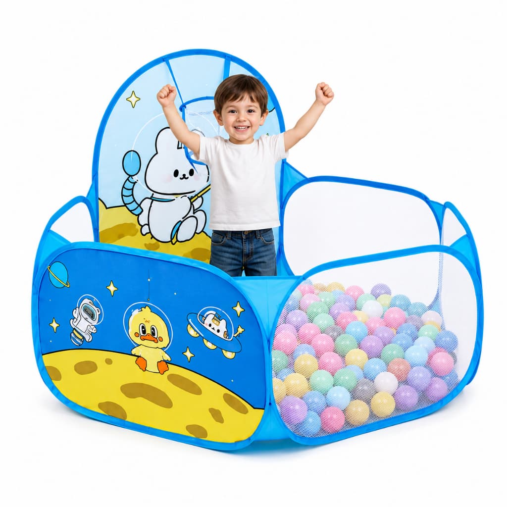 Piscina Infantil Grande com Cesta de Basquete Barraca Tenda 112x74cm - ZP-1732
