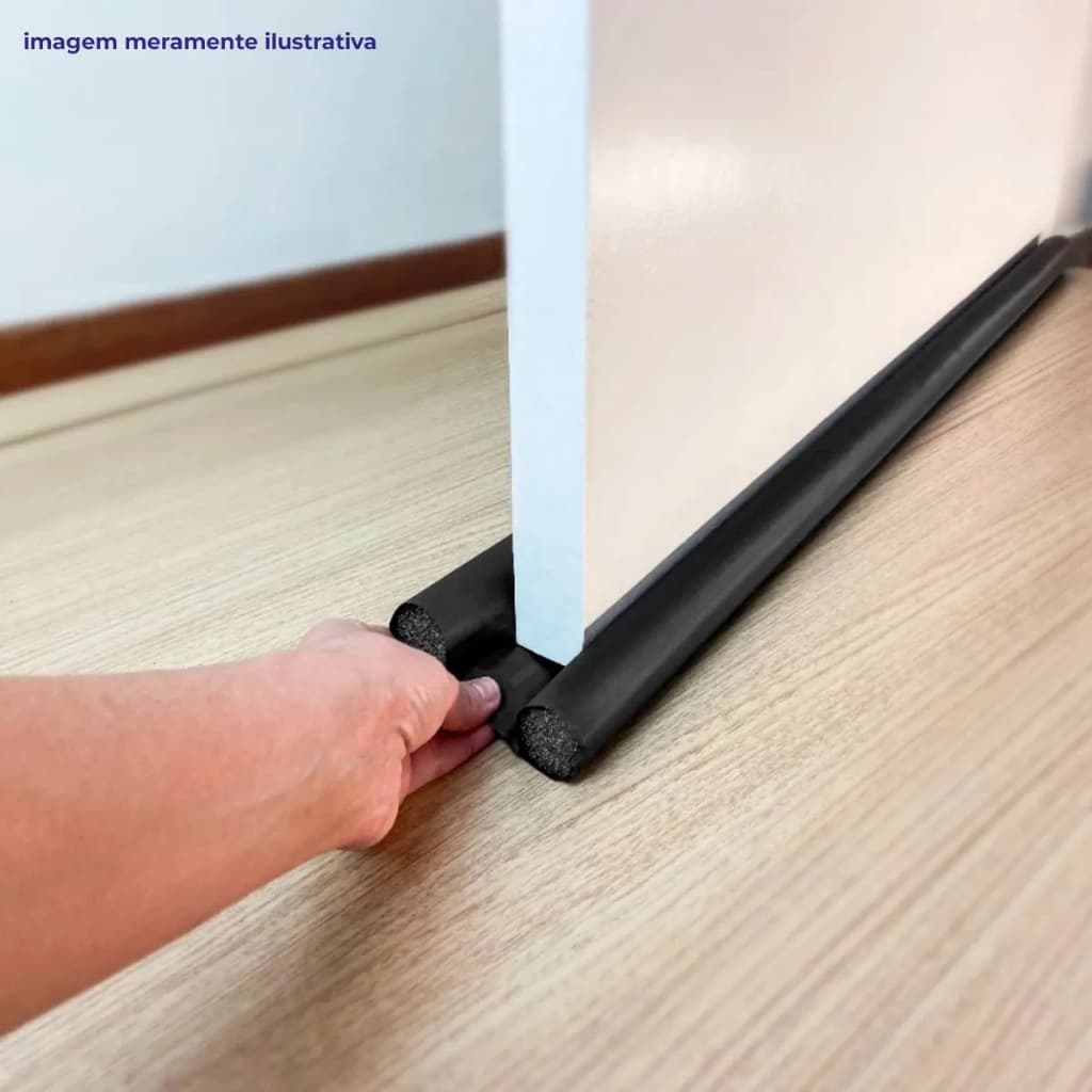 Protetor Veda Porta 90cm Duplo Poliéster | Vedador de Porta Contra Poeira, Insetos e Vento | Isolante Térmico e Acústico