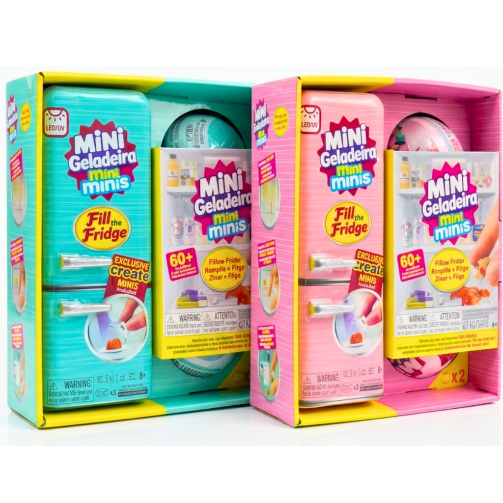 Geladeira Mini Brands Minis Geladeira brinquedo + 2 Cápsulas | Brinquedo Infantil Colecionável