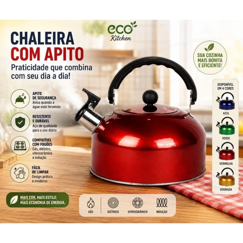 chaleira com apito de segurança, envio rápido