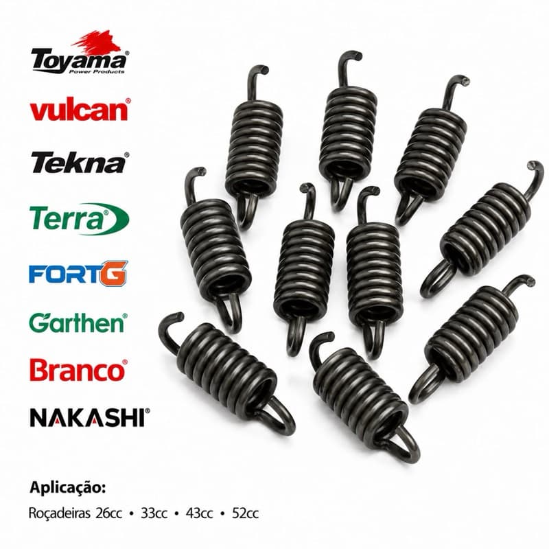 Kit 10 Molas da Embreagem Roçadeiras a Gasolina 33/43/52/63 cc Universal