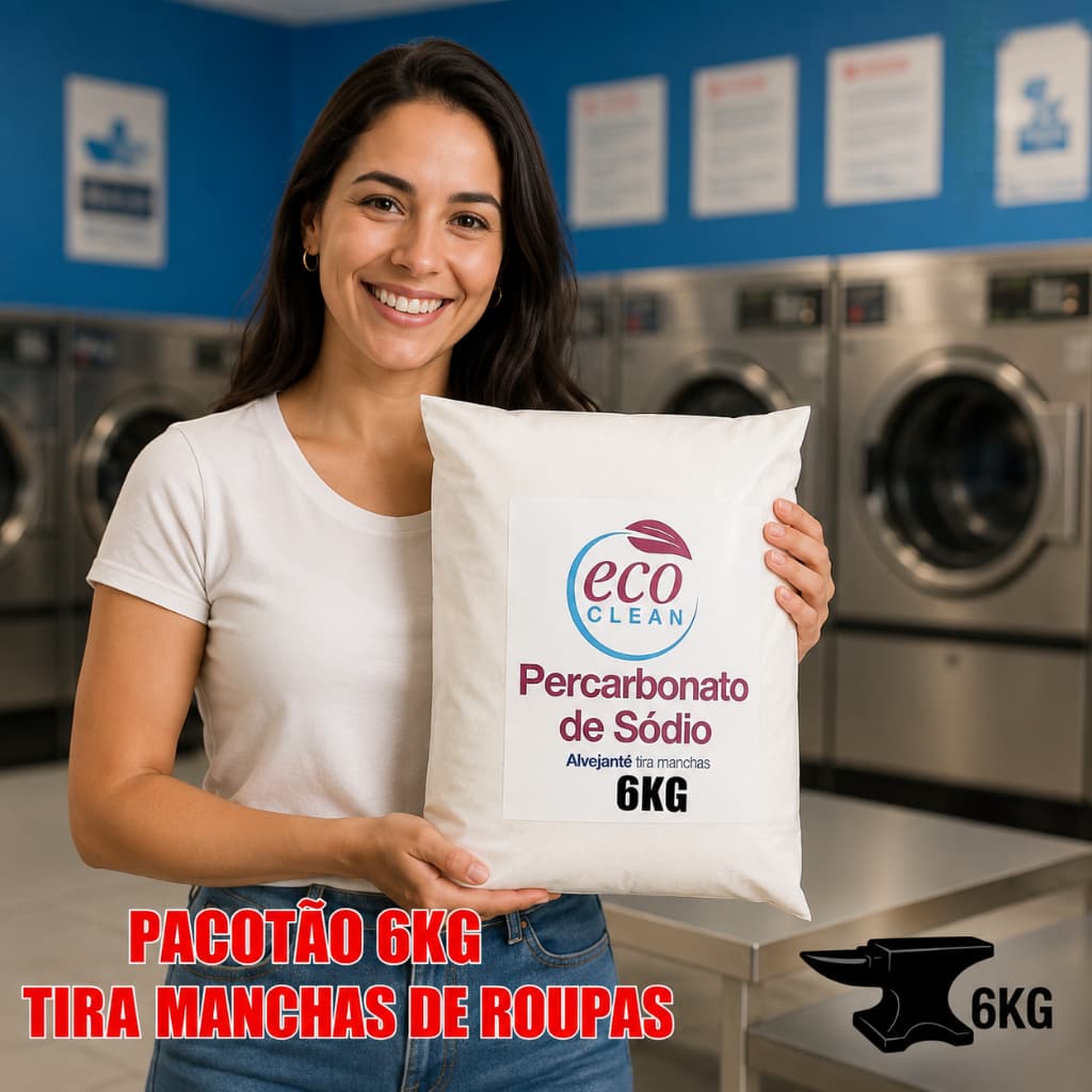 Percarbonato de Sódio Puro 3kg 4kg 6kg Oxigênio Ativo Removedor de Manchas Sem Cloro