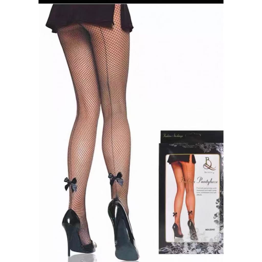 Meia-Calça/Meia-Fina/Meia Comprida Arrastão na Altura da Coxa Adulto
