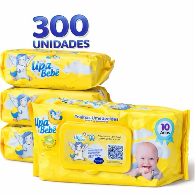 Toalha Umedecida Upa Bebê 100un por pacote | Kit até 03 pacotes