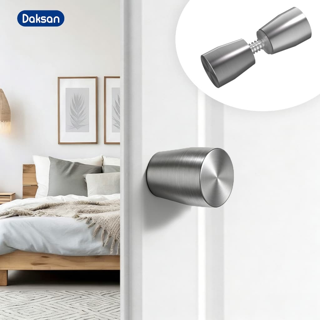 Puxador Duplo Aço Inox 201 9cm para Porta de Vidro e Madeira Armário Gaveta Fácil Instalação