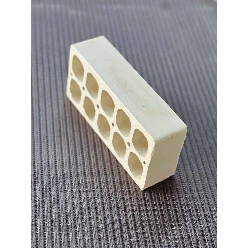 Kit 10 Tijolos Parede a Vista de 10 Furos Branco 5,5x11,5x24 | Resistência, Economia e Acabamento
