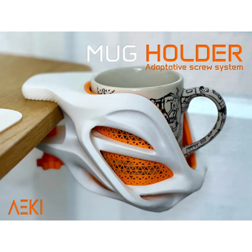 Suporte para Caneca Mesa com Suporte de Fixação Porta Copo Ajustável Gamer Escritório Anti Derramamento