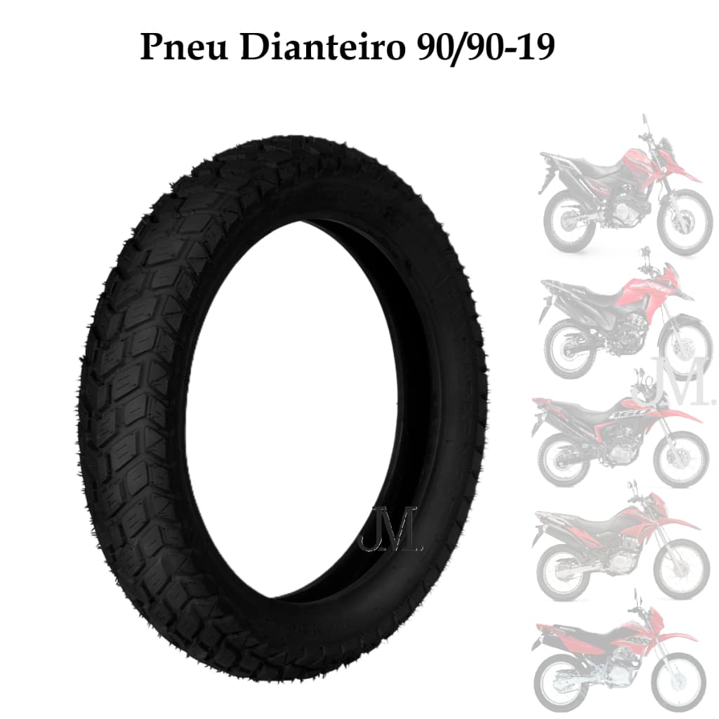 Pneu 90/90-19 Dianteiro NXR Bros 125 150 160 Yamaha Crosser 150 XRE 190 Pro Tork