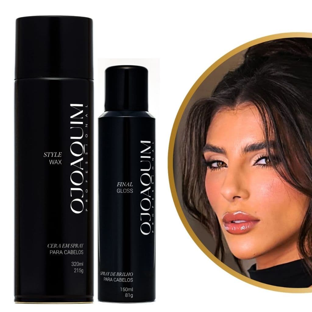 Kit Cera De Limpeza Penteados Style Wax 320ml + Spray Brilho Final Gloss 150ml OJoaquim Professional
