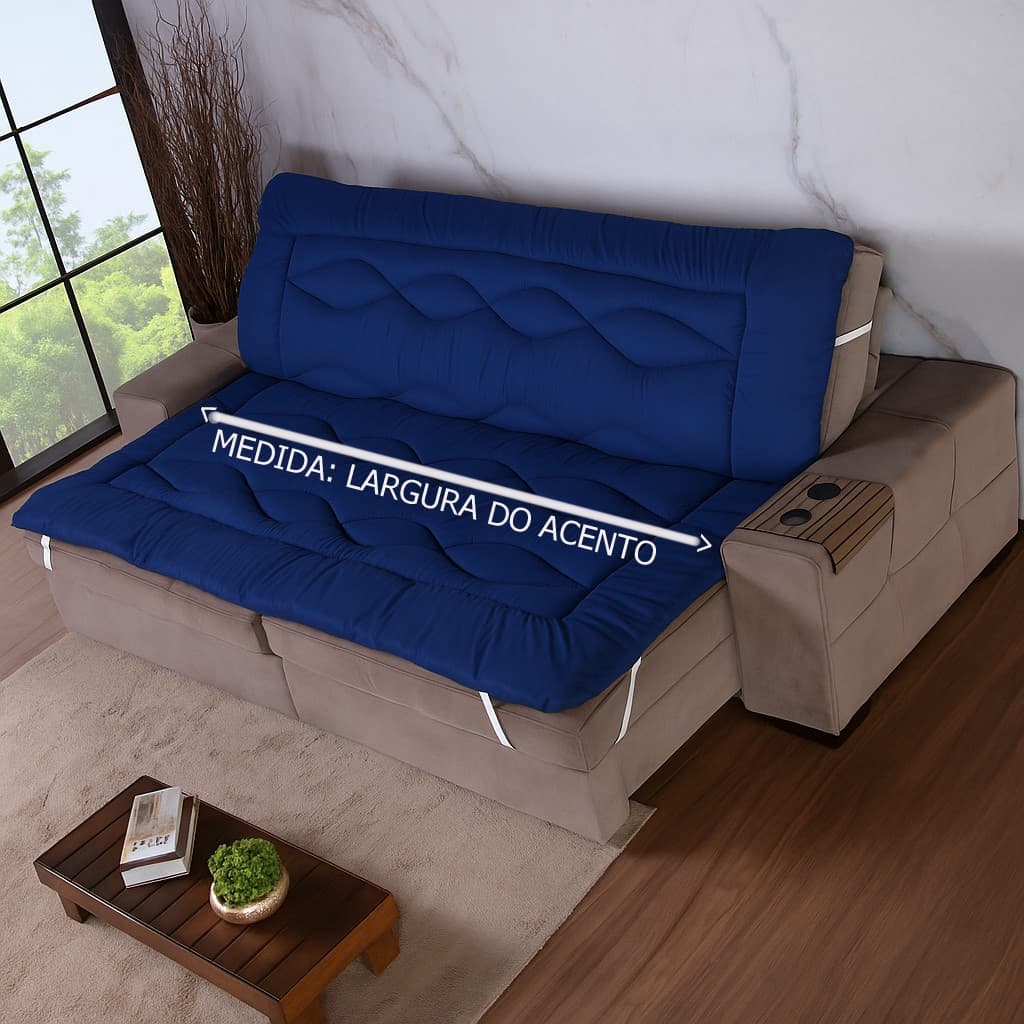 Pillow Top Premium Para Sofá Retrátil 2,60 mt Largura do Acento varias cores.