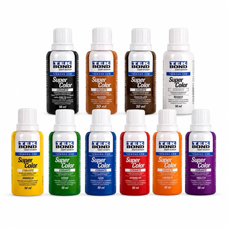Corante Líquido Tekbond 50ml Super Color Pigmento Concentrado Para Tintas e Biscuit