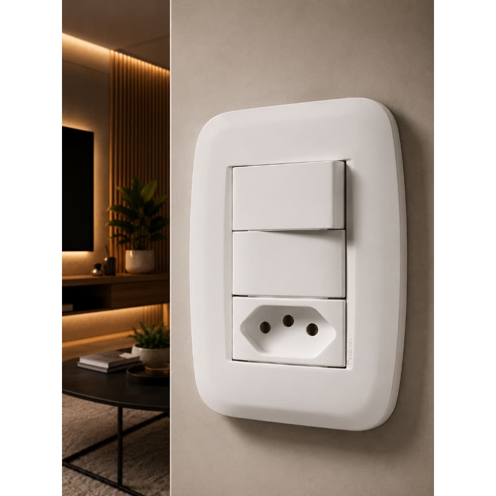 Tomada Branca Modular Pezzi Classica 50000 Padrão NBR 14136 Módulos