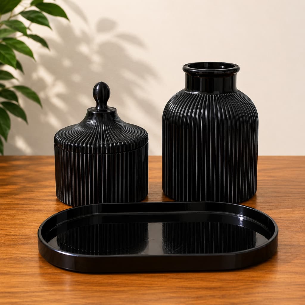 Vaso Decorativo Elegante Estilo Japandi para Mesa de Jantar