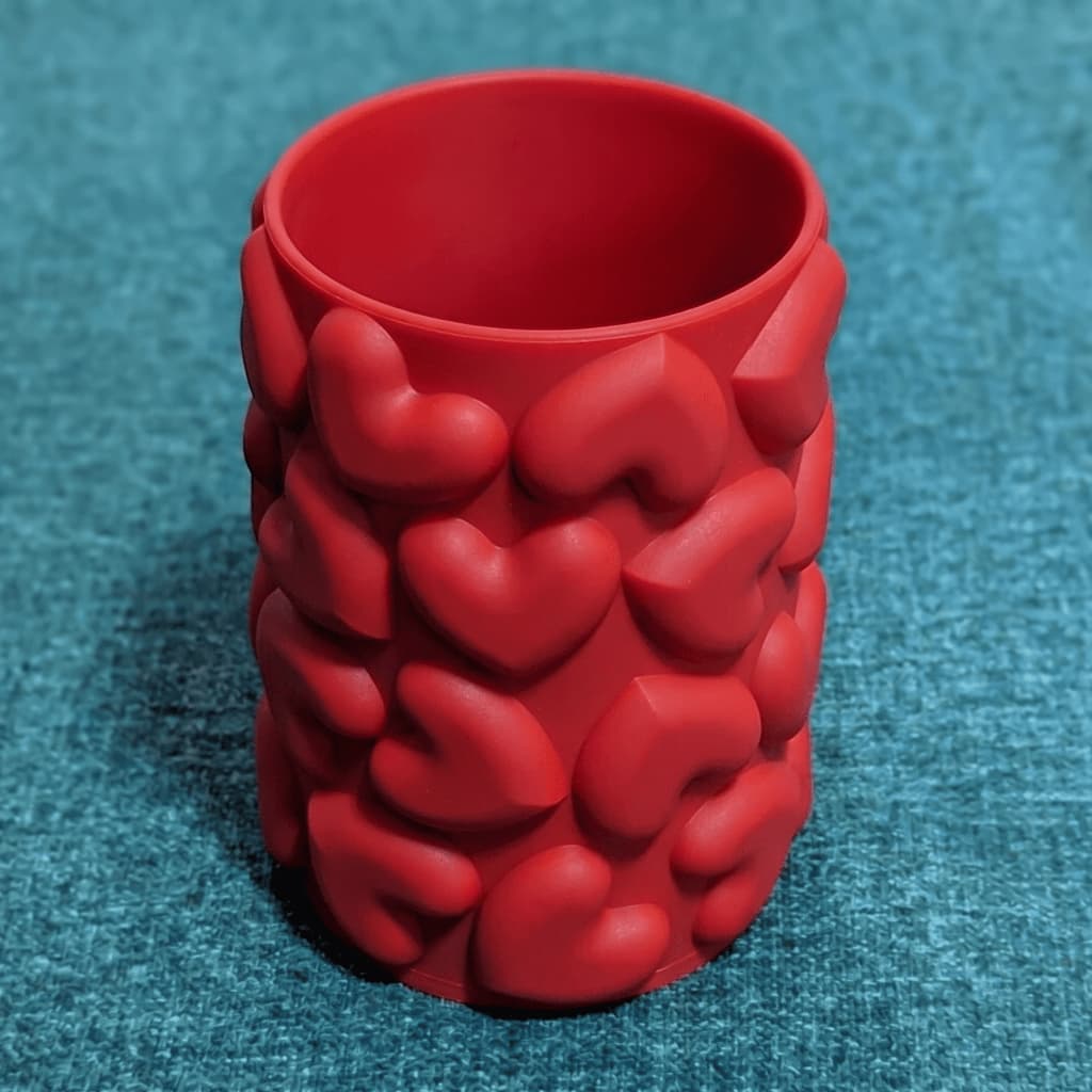 Vaso Coração Decorativo Porta Treco Lápis Organizador de Mesa para Quarto Escritório Penteadeira