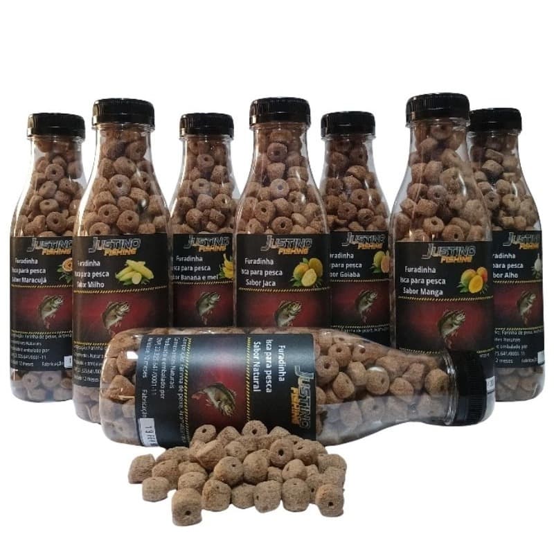 Ração Especial Furadinha Isca de Pesca Premium Pacu Tilápia Vários Sabores