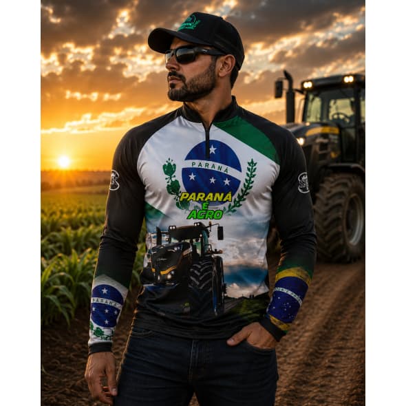 Camisa Camiseta Agricultura Trator Proteção Uv GLL-40
