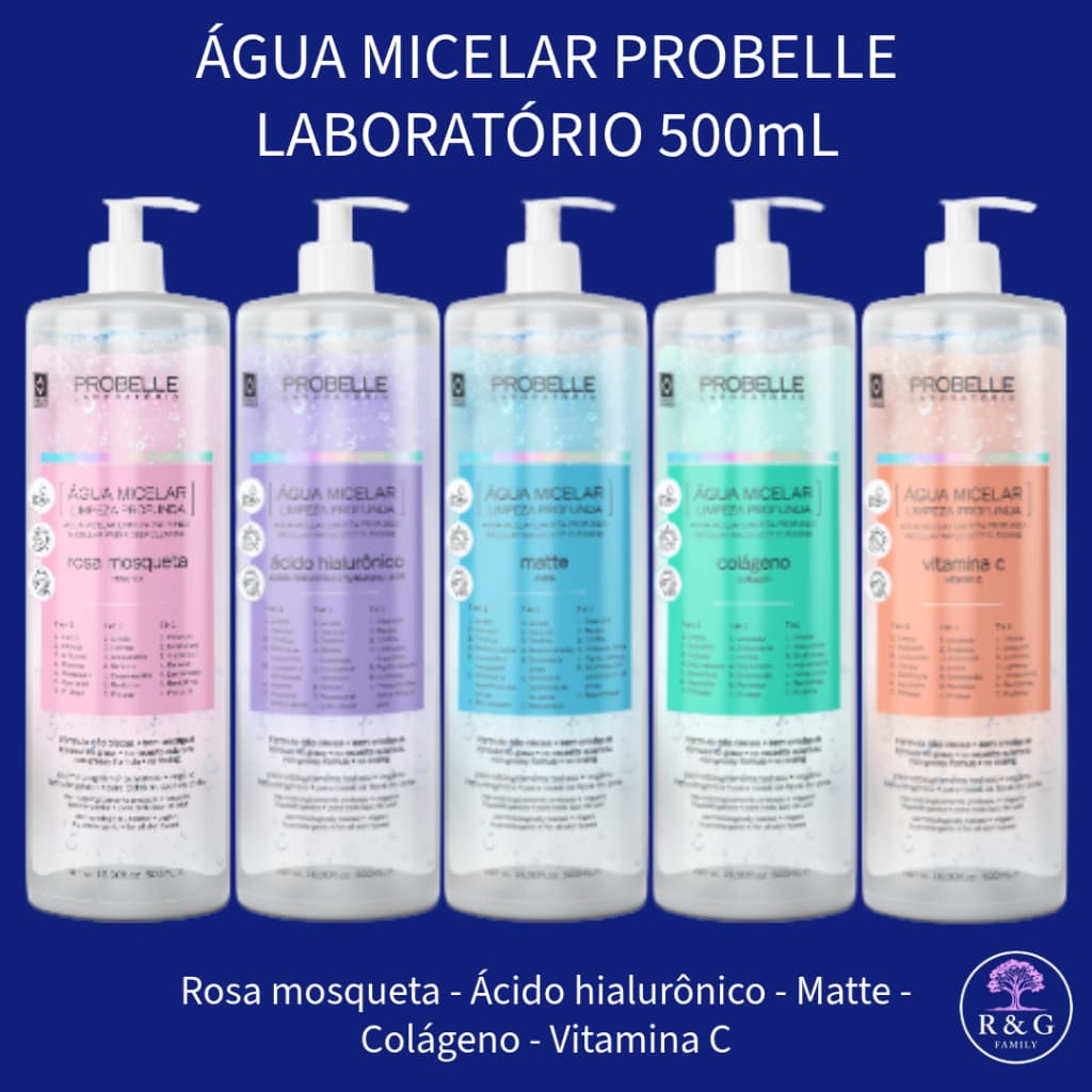 ÁGUA MICELAR PROBELLE LABORATÓRIO 500mL